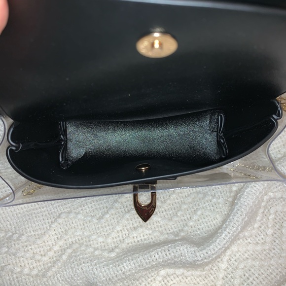 NEW Clear Studded Handbag- in Black - Picture 5 of 5